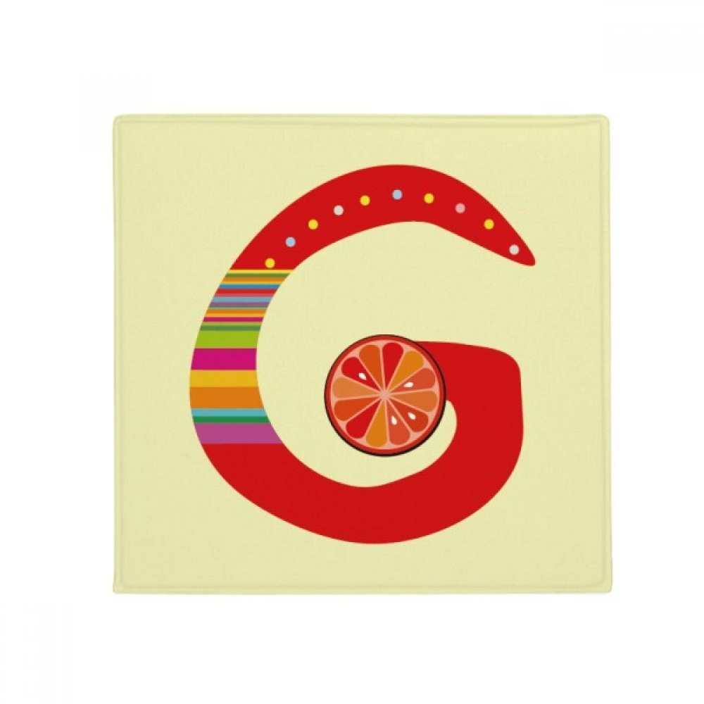 Tapis de sol anti-slip G Alphabet Orange DIYthinker de 80x80cm multicolore pour porte de cuisine