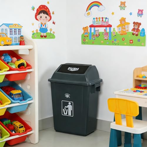 Pack 4 Canecas de Basura Rectangulares 8 Galones Gris miniatura 5