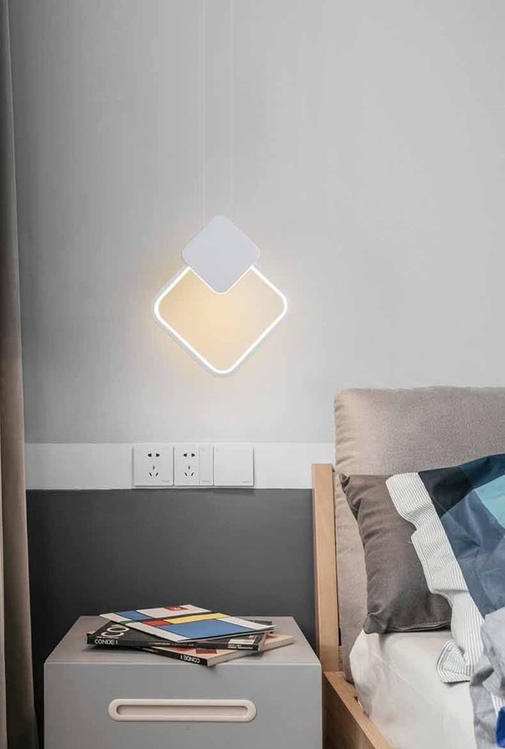 Suspension LED 12 W, lustre moderne pour salon, chambre à coucher, cage d'escalier, design art déco