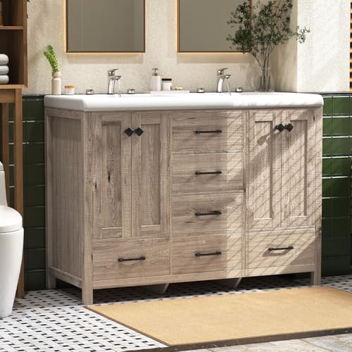 Umeiga 48 Inch Bathroom Vanity with Sink, Bathroom Vanity Cabinet
