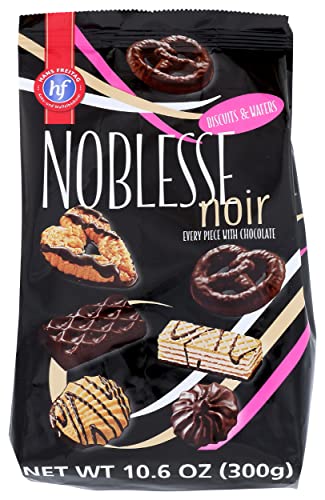Hans Freitag Noblesse Noir With Fine Dark Chocolate Biscuits And Wafers, 10.6 Ounces (Pack Of 10)