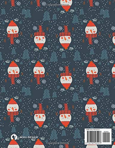 Notebook: Eteri Series Snowman Santa | 150 College Ruled Pages | 8.5 x 11 - A4 Size (Journal, Notebook, Diary, Composition Book) (Kids, Teens & Adults) image 2