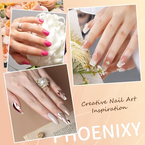 Phoenixy Gel Nail Polish Set - 50pcs UV Nail Polishes 7ml Nail Varnish with Base Top Matte Glitter Golden Coat Gel Polish Set Nail Varnish Sets Gift for Women - Image 5