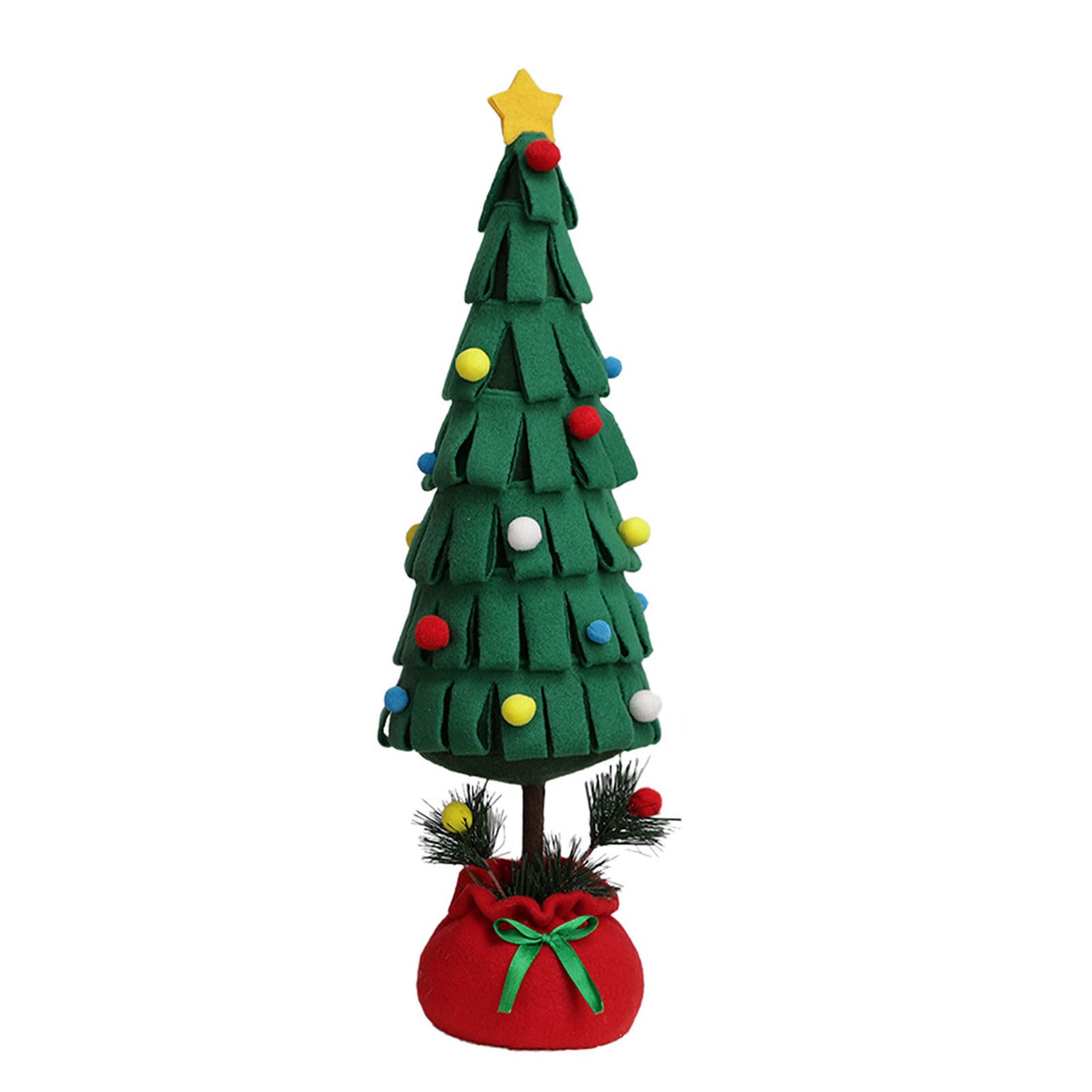 Tabletop Chrismas Trees Ornaments Small Green False Tree with Base Party Supplies for Holiday Farmhouse Decoration Holiday Decor for Home Party Farmhouse Display