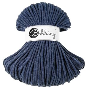Bobbiny Makramee-Flechtkordel 5 mm Jeansblau