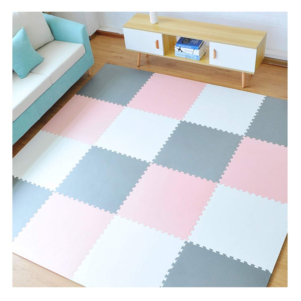 ALGFree Foam Kids Play Mat Childrens Garden Gym Yoga Gymnastic Interlocking Soft Floor Tiles Indoor Color A Size