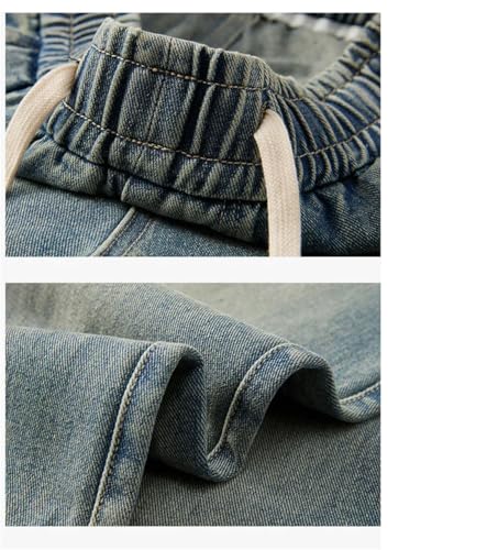 Men's Jeans Solid Color Drape Loose Straight Vintage High Street Hip-Hop Dragging Wide-Leg Pants2