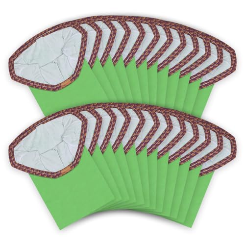 Image of LOSKLENO 24 Pack 107314 Vacuum Bags Compatible with ProTeam 6 QT Backpack Vacuum Cleaner, Fit for Models Super Coach Pro 6, ProVac FS 6, GoFit 6/6 PLUS, #107314 Open Triangular Collar