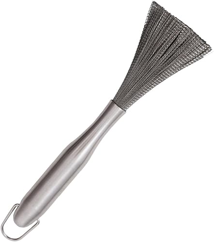 Juego de cepillo de cocina de acero inoxidable Mini Wok Cepillo de limpieza multifuncional Herramienta limpiador de batidor Cepillo de lavado de