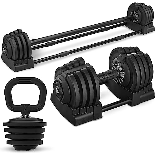 Image of Lifepro Adjustable Dumbbells & Weights for Home Gym, Quick-Adjust