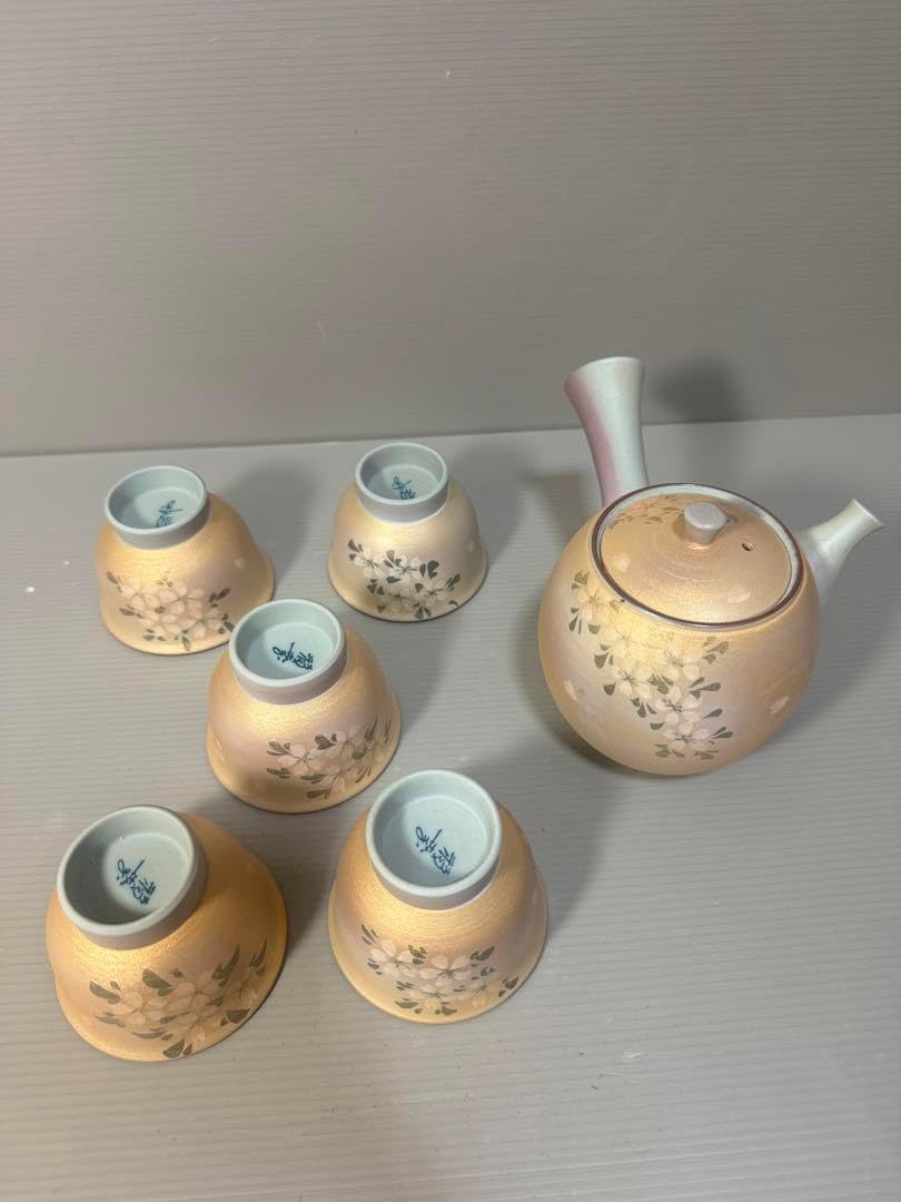 2291 有田焼 雲錦かすみ 茶器セット 急須1客 湯呑5客 U 有田焼 急須 茶器