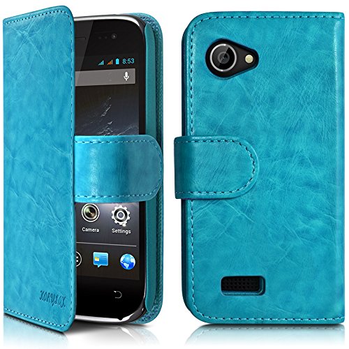 Seluxion - Housse Coque Etui Portefeuille Fonction Support Couleur Bleu Clair pour pour Wiko Cink Slim/Slim 2