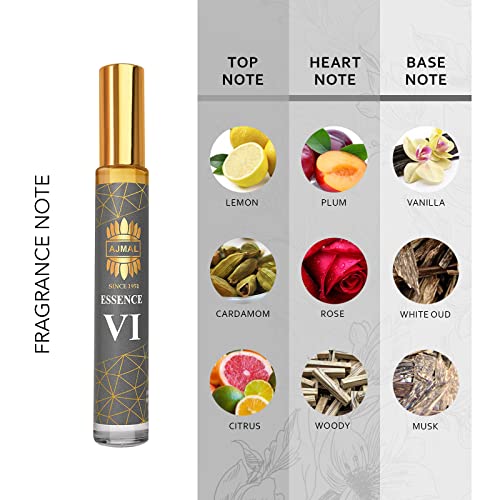 Ajmal Essence VI Attar | Amber & Woody Fragrance | Unisex Non-Alcoholic | Long Lasting Attar Men & Women - 10 ML - Image 4