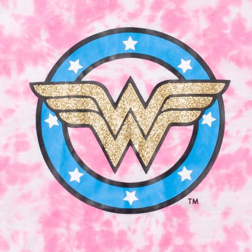 DC Comics Justice League Wonder Woman Girls Pajama Shirt and Shorts Toddler to Big Kid3