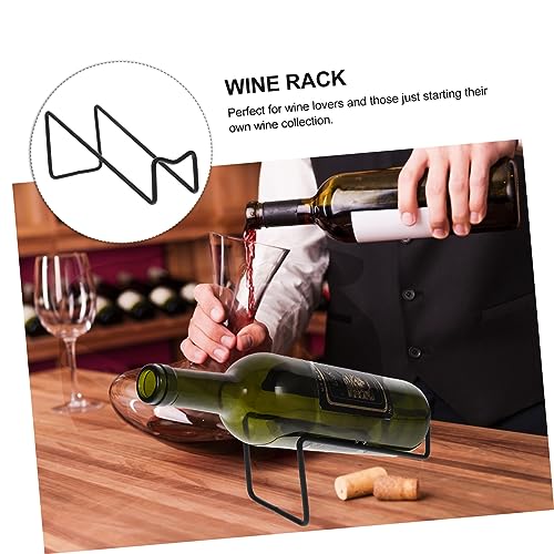Soporte para botellas vino metal 2 piezas miniatura 3