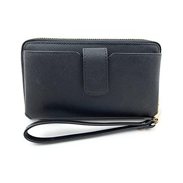 Michael-Kors-Womens-Jet-Set-Travel-Medium-Zip-Around-Phone-Holder-Wallet Michael Kors Women's Jet Set Travel Medium Zip Around Phone Holder Wallet (BLACK/GOLD)