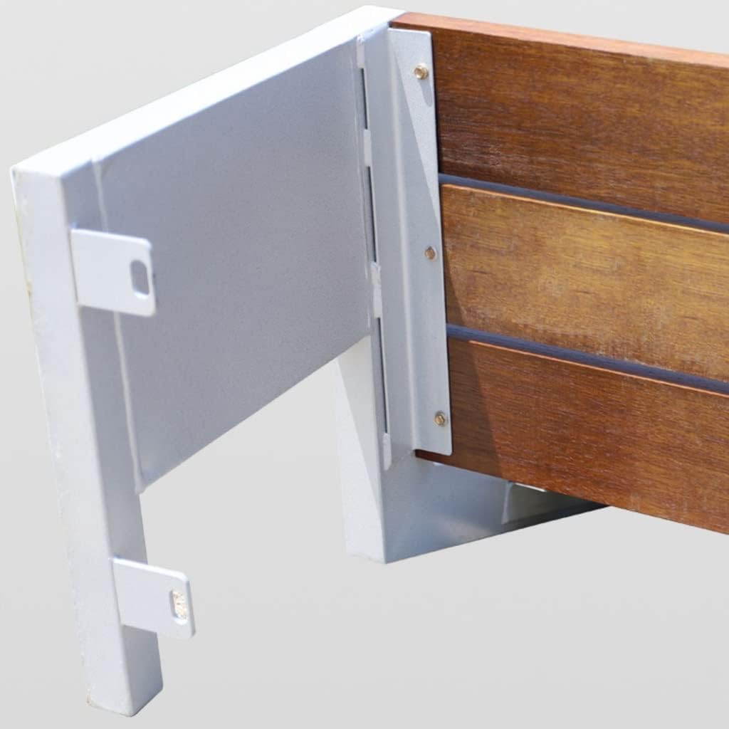 Patio Furniture Bench Park Bench Outdoor Pastoral Bench Garden Chair Outdoor Leisure Double Solid Wood Long Stool Stainless Steel Leisure Chair Outdoor Bench(B)