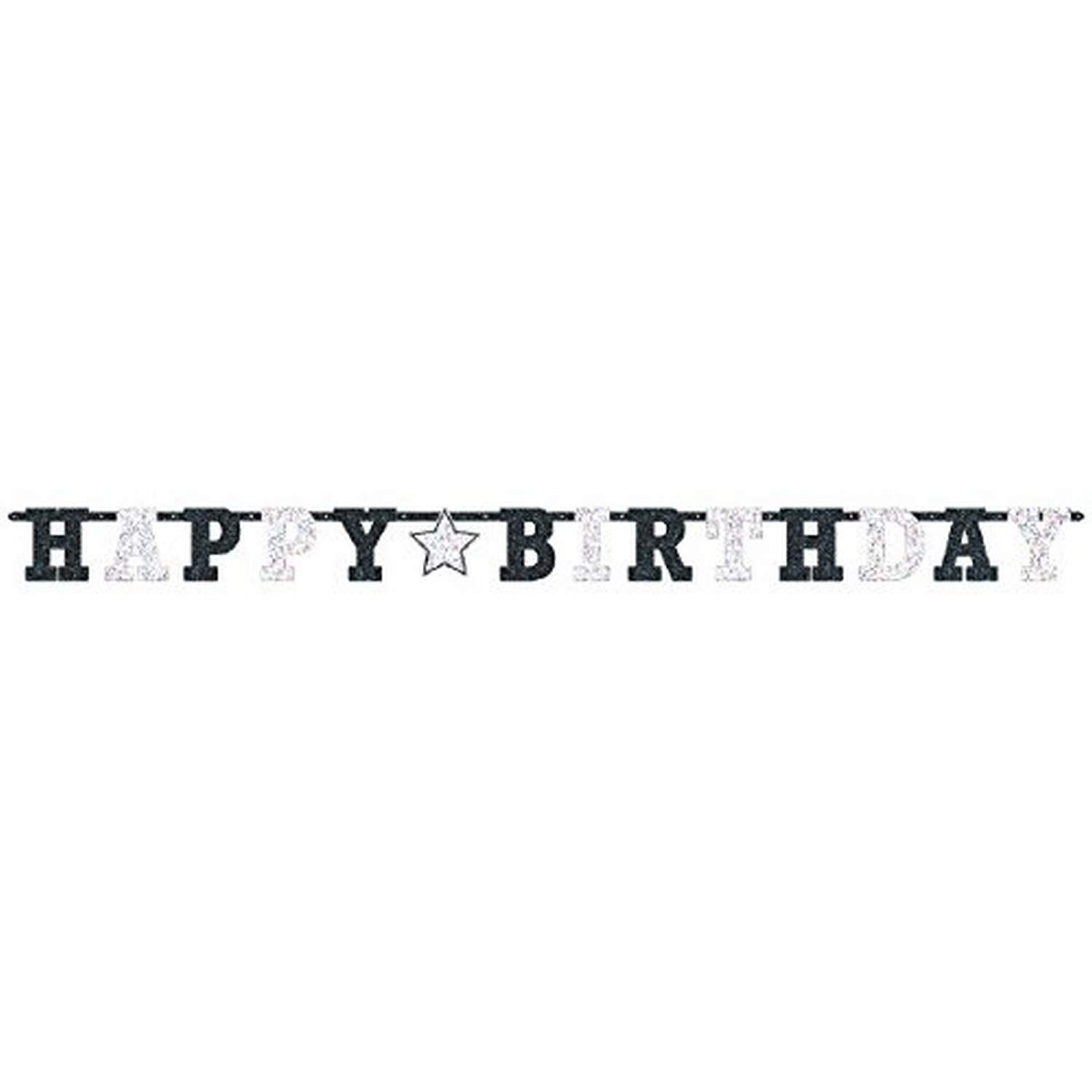 Amscan – Striscione di buon compleanno Prismatic 120173 2,4 m x 16 cm