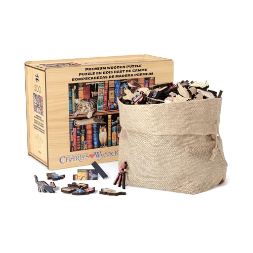 Buffalo Games - 250 Piece Wooden Jigsaw Puzzle Simple Succulents, Unique Shaped Whimsy Pieces, 26.75 x 19.75, Poster, Cloth Bag, Wooden Box, Adults...