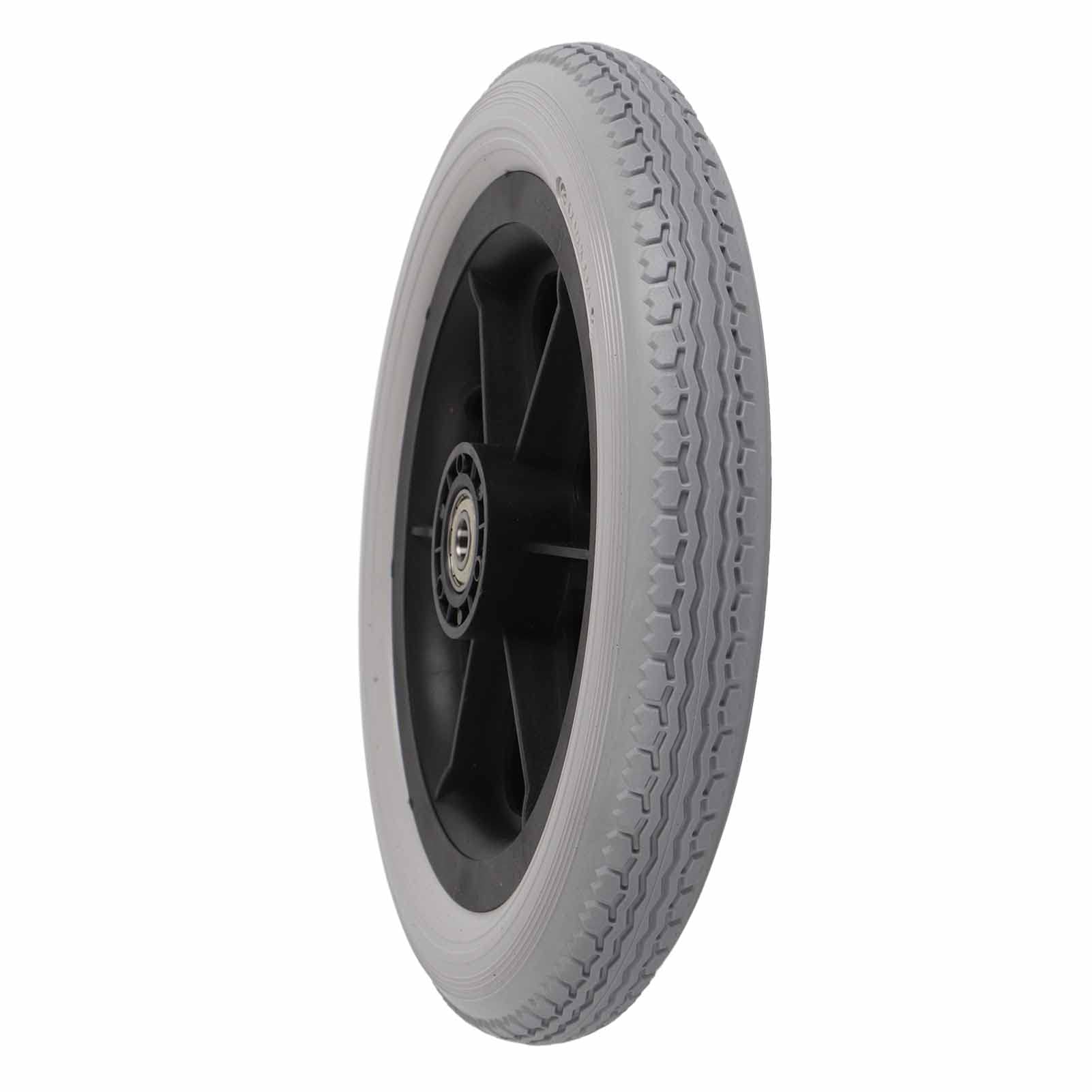 Wheelchair Wheels, Rueda para Silla de Ruedas 12in Poliuretano Antideslizante Infarctate Rueda Trasera Neumático Sólido para Reemplazo(Rueda Trasera Silla de Ruedas 12 Pulgadas - Rueda Gris)