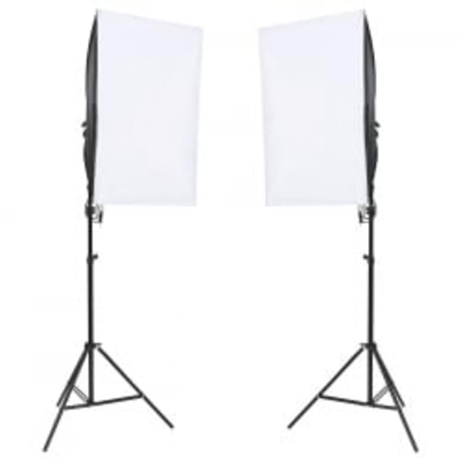 Homgoday Kit de Estudio Fotográfico LED 5500K, 2x Softbox, 2x Trípodes, 2x Bombillas, 5 Fondos Coloridos | Iluminación Fría, Sistema de Fondo Flexible, Reflectores 5 en 1