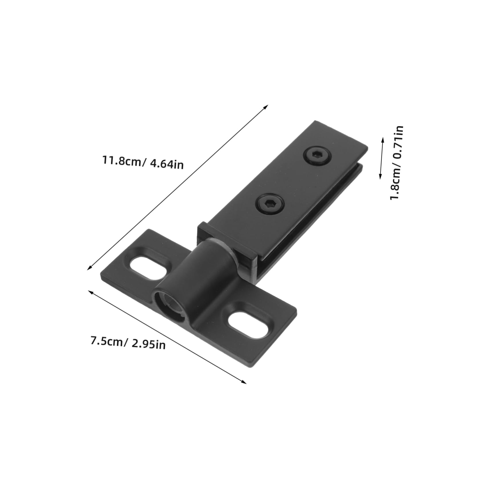 ARTIBETTER Metal Bathroom Pivot Hinge Sturdy for Cabinet Doors Double Hole Modern Design for Glass Inserts