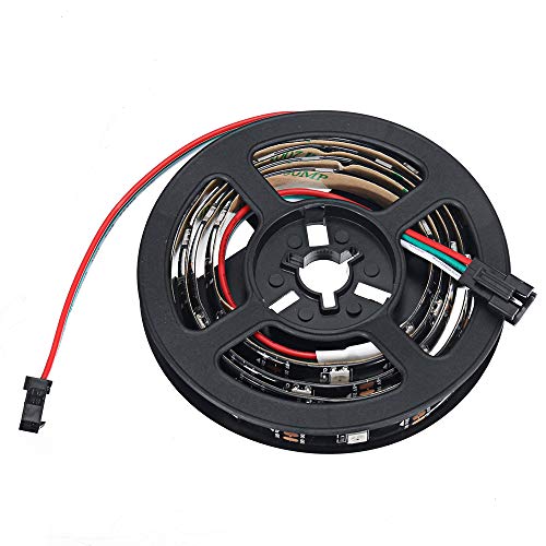 Hsthe Sea WS2812 lightbar RGB Alloy Wires 5050SMD 60Pixels/m 300Pixels Flexible Black PCB Full Color LED Pixel Strip IP20 Non-Waterproof - Image 2