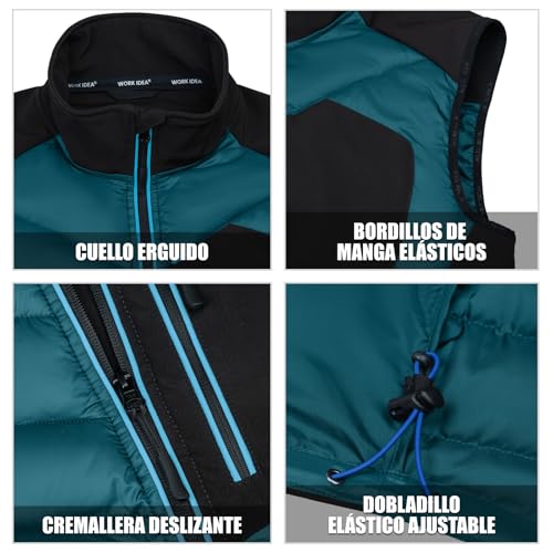 Chaleco softshell para hombre impermeable y resistente al viento con bolsillos 5
