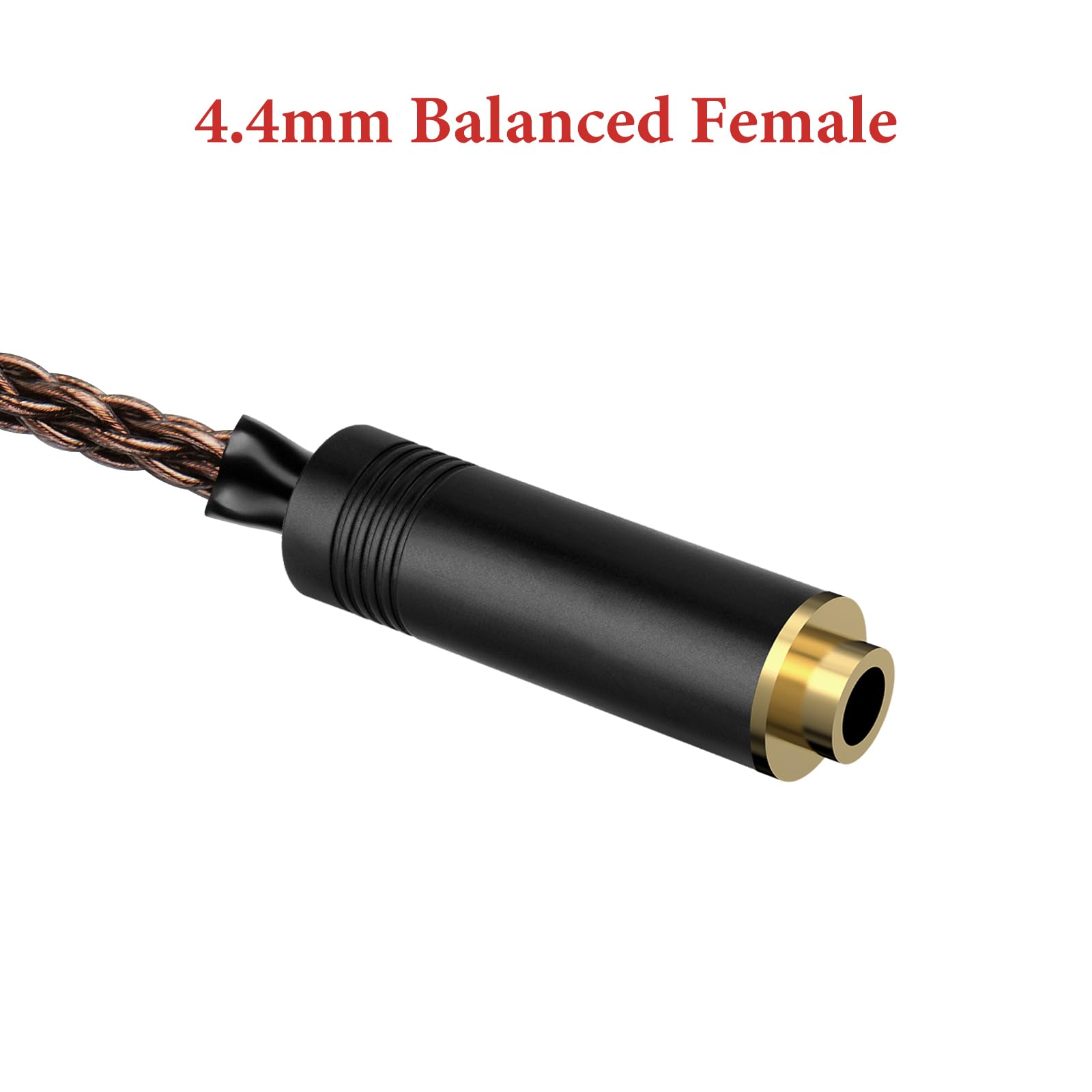 Geekria Apollo 6NOCC Cable balanceado de 4,4 mm Cobre de un solo cristal Mejora cable de extensión, cable de repuesto 4,4 mm macho a hembra para headset HiFi (9,8 ft / 3 m)
