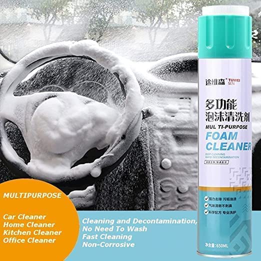 Bhabha nterior Foaming Multi-Surface Foam Cleaner for Plastic Leather Vinyl Rubber, Car Interiors , Doors, PU/Leather Seats, Laminates and Plastics-650 ml Car Care/Accessories/Automotive Products