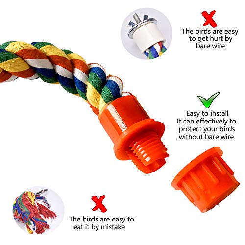 image for N/D ILESON Bird Rope Perches Stand Ladder Toys for Parrots Parakeets C