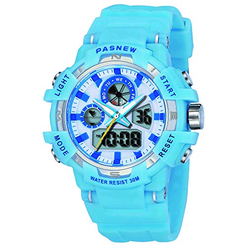 Reloj deportivo analógico digital PASNEW un regalo ideal para cumpleaños de niños de 7 años