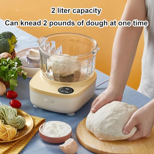Amasadora vertical eléctrica con bol antiadherente para hornear y fermentar en casa. Perfecta para mezclar y amasar fácilmente. Ideal para hacer pan y pizzas caseras.