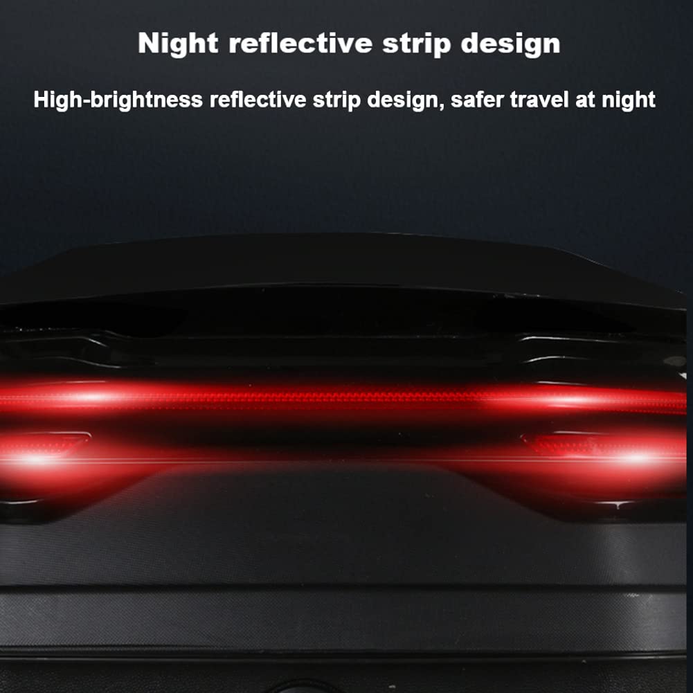 Coffre arrière étanche pour Moto avec réflecteur de Nuit et Dossier en PP, Mallette de Rangement arrière Universelle de Tourisme 41L Coffre arrière Haute capacité, pour Scooter électrique, 39 x 39 x