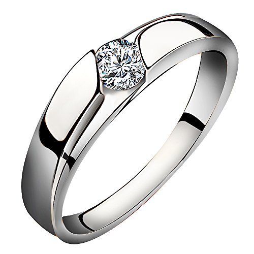 Preisvergleich Produktbild Meyiert - 925 Sterling-Silber Sterling-Silber 925 Rundschliff Oxyde de Zirconium