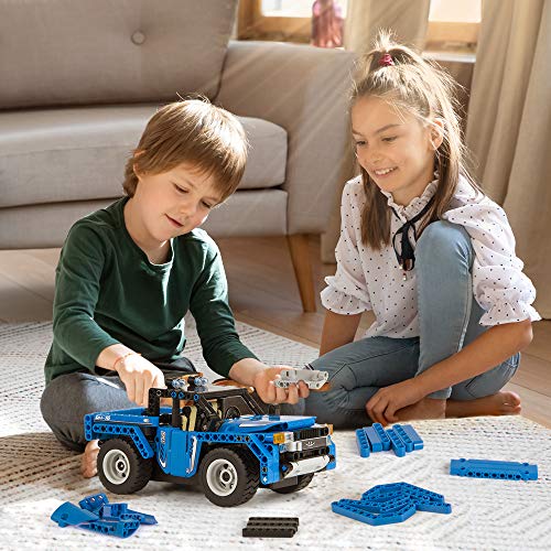 VATOS Technic Stem Juego de construcción con Control Remoto 2 en 1 SUV Vehículo Todo Terreno 2.4GHz Pickup Car 353 PCS Juego de construcción Educativo para niños de 6 7 8 9 10-12