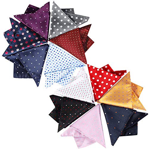 Jeatonge Pocket Square For Men Assorted 12 Pack (Style 01)