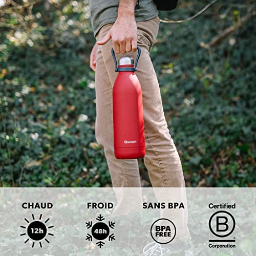 QWETCH, Isothermal Bottle, Titan Granite Khaki 1,5L, 48h Cold & 16h Hot, BPA Free, Waterproof - Image 3