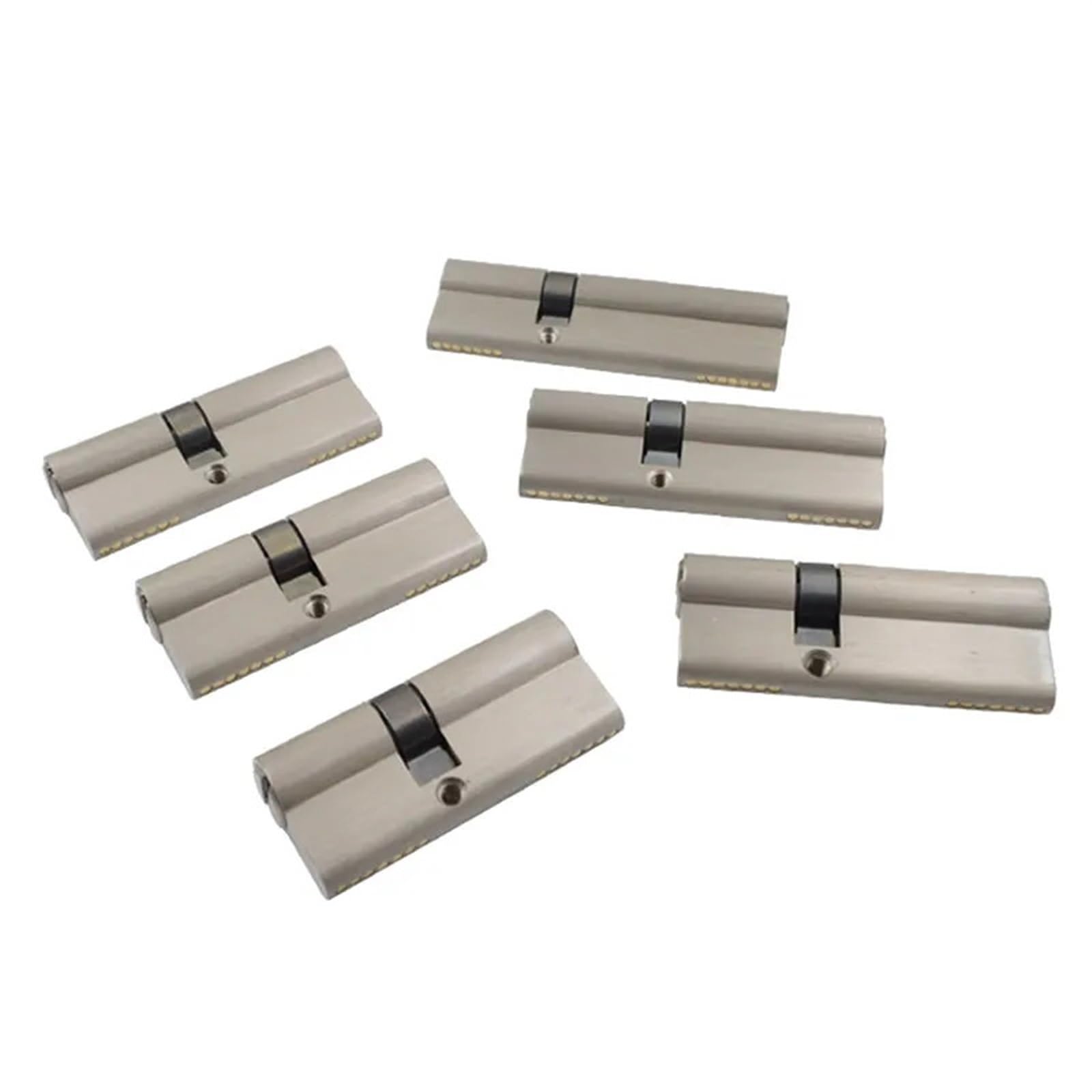 Cylindre de serrure en laiton 75mm avec 5 clés pour porte en acier et plastique