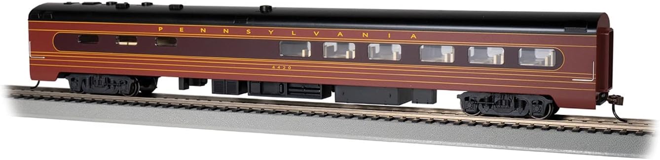 Bachmann Trains - 85' Smooth-Side Dining CAR with Lighted Interior - PRR #4420 - Fleet of Modernism - HO Scale