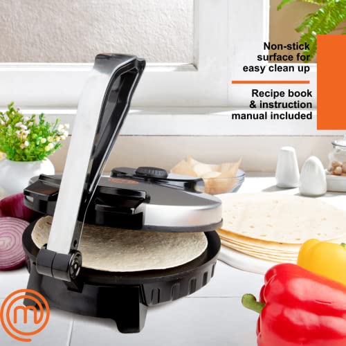 image for MasterChef Electric Tortilla Maker- Homemade Flatbread, Pitas, Bread, 