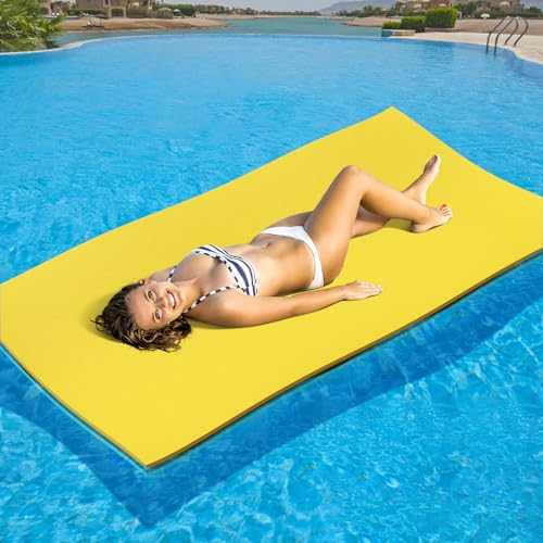 6x3FT Lily Pad Floating Mat, Floating Water Mat for Lake, 3 Layers Tear-Resistant XPE Foam Portable Lily Pad Float for Adults and Kids
