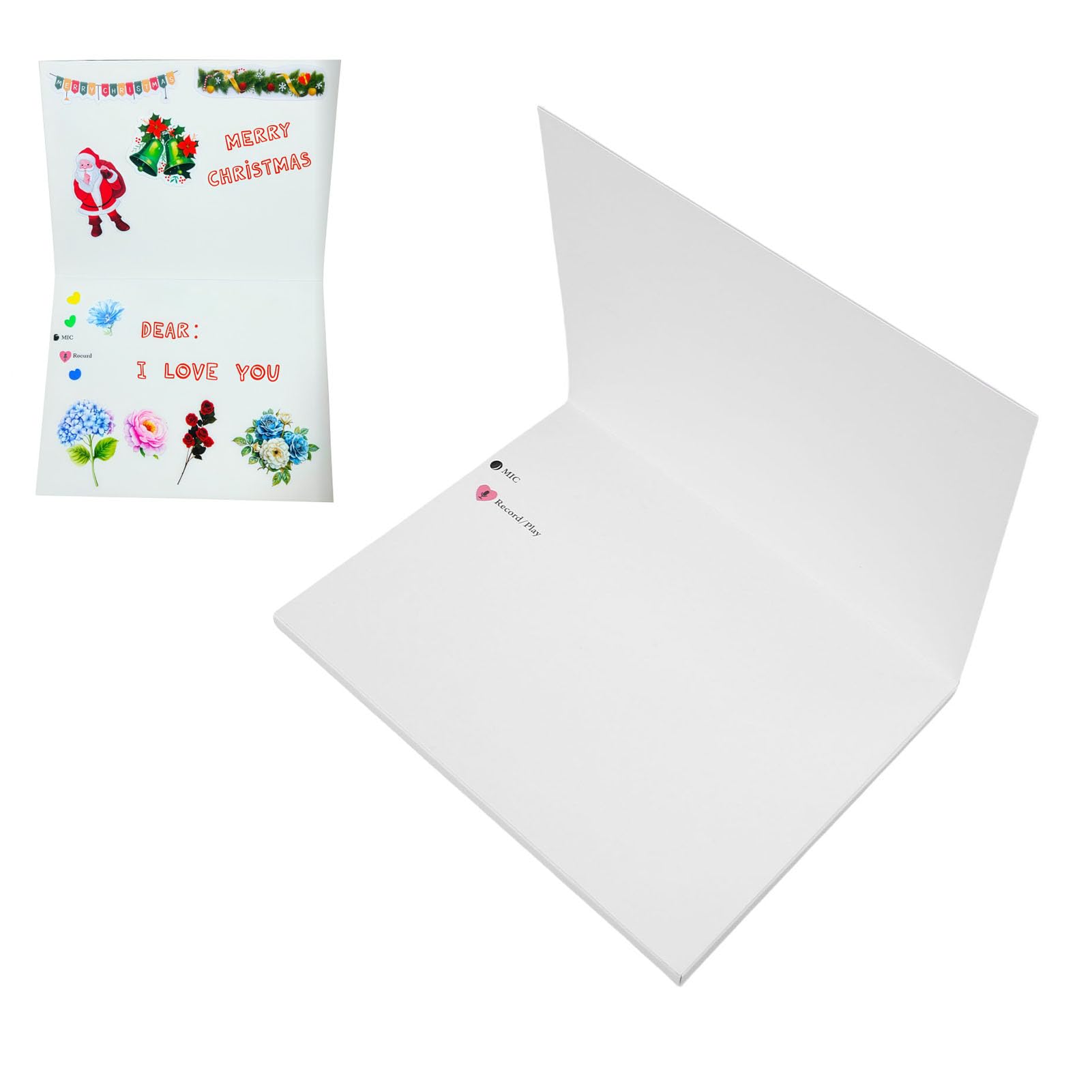 Diyeeni Tarjetas de felicitación de audio en blanco grabables, audio en 4 minutos, tarjeta de voz personalizables y graba saludos, con sobre, regalos de cumpleaños para amigos y familiares