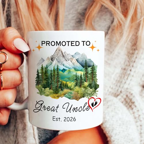 KOXAME Promoted To Great Uncle Est 2026 Coffee Mug 11oz, First Time Uncle Gifts for Pregnancy Announcement (uncle2026) - image 6