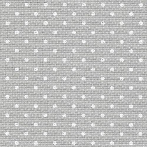 Image of Wizardi Fein-Aida Petit Point 18 Count Gray with White Points. Needlework Canvas, Cross-Stitch Fabric, Embroidery Cloth, Needlepoint Canvas. 3793 /7349 Precut Zweigart