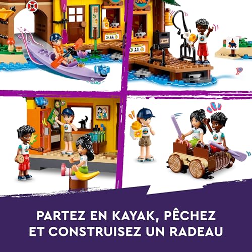 LEGO Friends Sports Aquatiques à la Base d’Aventure - Jouet de Construction pour Enfants - Idée Cadeau pour Les Filles et Les Garçons de 7 Ans et Plus - Inclut 3 Mini-poupées et Un Ours 42626