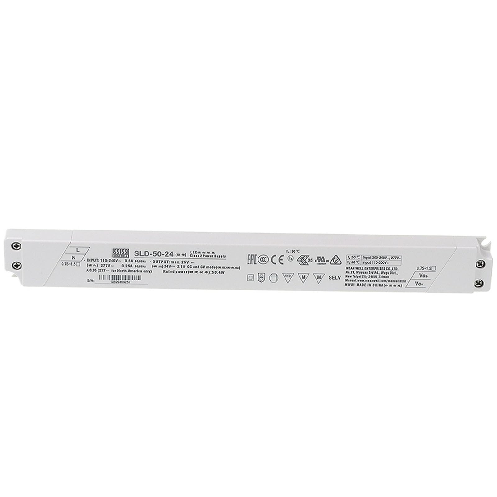 FCARUMIQP SLD-50-24 50W 2.1A 24V Linear LED Driver Constant Voltage Current Mode Panel Signage Light Power Supply