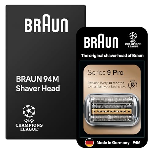 Braun Tête De Rasoir De Rechange Pour Rasoirs Electriques Series 9, 94M Originale, Remplacement De La Grille Pour Un Rasage De Près, Elément De Rechange