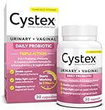 Cystex 3-in-1 Urinary Tract Probiotic for Women – Fast-Acting UTI & Yeast Infection Support with Prebiotics, Probiotics & Cranberry – Supports Vaginal pH & Flora Balance, (30 Capsules)
