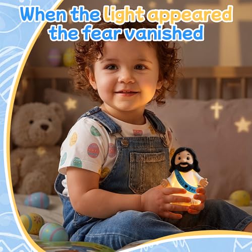 Image of Jesus Night Light,Resin Jesus Sculpture Lamps,Mother's Day,Religious Statue Lamp Gift for Mom,Table Lamp for Bedroom Desktop Holiday Decoration,Baptism Gift for Women